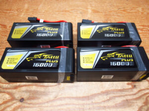 未使用品 Tattu Plus 16000mAh 22.2V 15C 355.2Wh 6CELLS リボバッテリー ドローン用 4点セット